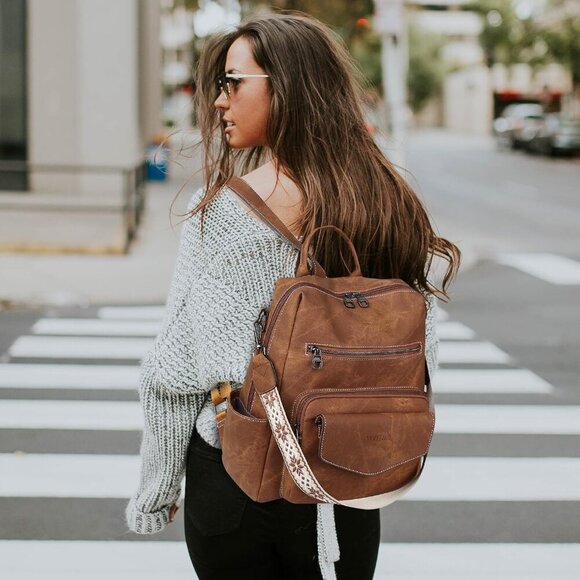 Backpack Purse for Women Leather Backpack Ladies Fashion Handbag Designer Should - Picture 2 of 7